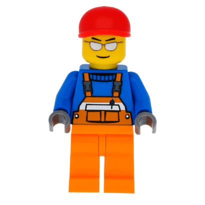 Фигурка Lego Construction 973px437 Overalls with Safety Stripe Orange City cty0294 Б/У - Retromagaz