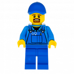 Фигурка Lego People 973pb0410 Overalls with Tools in Pocket Blue City cty0574 Б/У