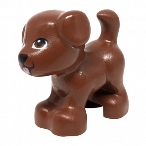 Фигурка Lego Земля Dog Friends Puppy Dash Standing with Black Nose and Mouth Animals 93088pb07 34010pb07 1 6213562 Reddish Brown Б/У