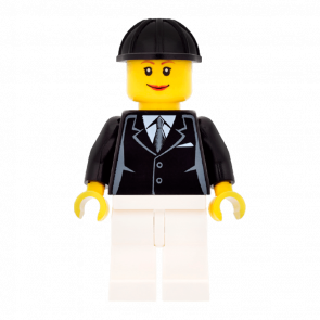 Фігурка Lego People 973pb0322 Horse Rider Female Black Suit with Tie City twn076 Б/У - Retromagaz