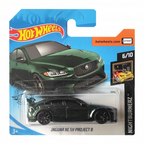 Машинка Базовая Hot Wheels Jaguar XE SV Project 8 Nightburnerz 1:64 GHD14 Green - Retromagaz