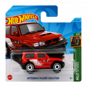 Машинка Базовая Hot Wheels Mitsubishi Pajero Evolution Mud Studs 1:64 HKG47 Red - Retromagaz