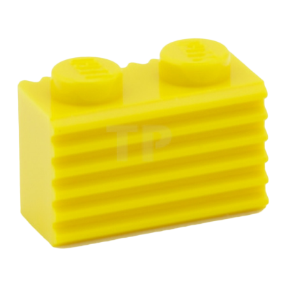 Кубик Lego Модифікована Grille Fluted Profile 1 x 2 2877 287724 Yellow 20шт Б/У - Retromagaz