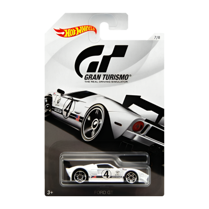 Тематическая Машинка Hot Wheels Ford GT Gran Turismo 1:64 FKF33 White - Retromagaz