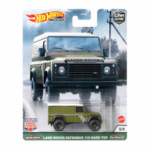 Машинка Premium Hot Wheels Land Rover Defender 110 Hard Top British Horsepower 1:64 GRJ63 Green - Retromagaz