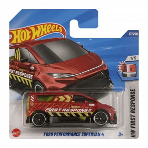 Машинка Базова Hot Wheels Ford Performance Supervan 4 Treasure Hunts First Response 1:64 JBC20 Red - Retromagaz