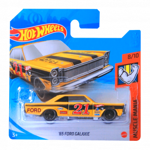 Машинка Базовая Hot Wheels '65 Ford Galaxie Treasure Hunts Muscle Mania 1:64 GTC98 Yellow - Retromagaz