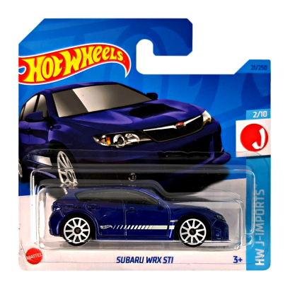 Машинка Базовая Hot Wheels Subaru WRX STI J-Imports 1:64 HKJ10 Dark Blue - Retromagaz