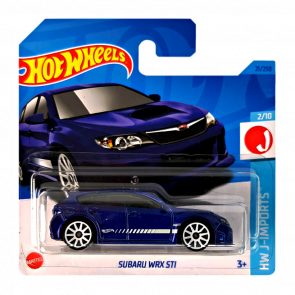 Машинка Базова Hot Wheels Subaru WRX STI J-Imports 1:64 HKJ10 Dark Blue - Retromagaz