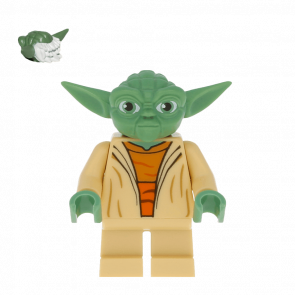 Фигурка Lego Джедай Yoda Clone Wars White Hair Torso with Back Printing Star Wars sw0446 1 Б/У