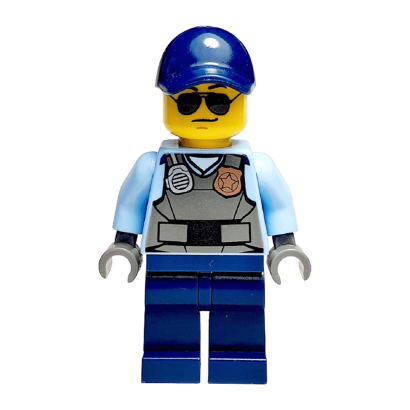 Фігурка Lego Police Officer Gray Vest with Radio and Gold Badge City cty0619 Б/У - Retromagaz