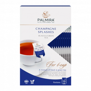 Чай Пакетированный Зеленый, Черный Palmira T-CUP BOX Брызги Шампанского 36g - Retromagaz