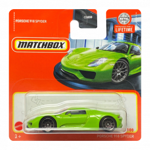 Машинка Большой Город Matchbox Porsche 918 Spyder Showroom 1:64 HVN89 Lime - Retromagaz