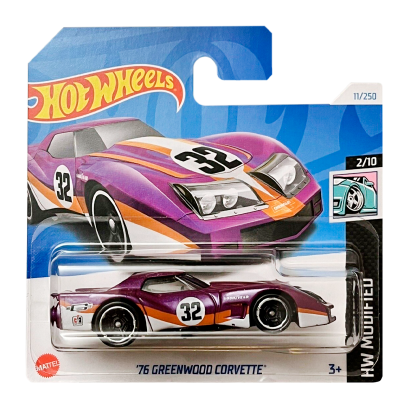 Машинка Базовая Hot Wheels '76 Greenwood Corvette Modified 1:64 HTB67 Purple - Retromagaz