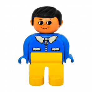 Фигурка Lego Boy Yellow Legs Blue Top Duplo 4555pb243 Б/У - Retromagaz