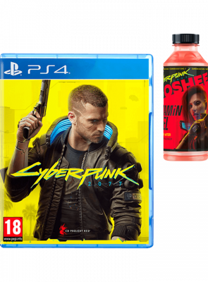 Набір Гра Sony PlayStation 4 Cyberpunk 2077 Російська Озвучка Новий  + Напій Енергетичний Cyberpunk Energy Boost Lychee-Jasmine + Напій Cyberpunk Vitamin Fuel Cherry & Ginger - Retromagaz