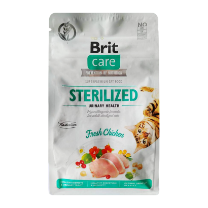 Сухий Корм для Котів Cтерилізованих Brit Care Urinary Health Курка 2kg - Retromagaz