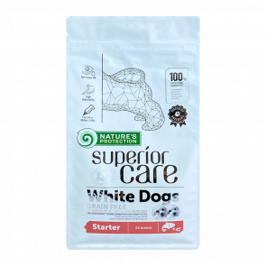 Сухий Корм для Собак Nature's Protection Superior Care White Dogs Grain Free Starter All Breeds Лосось 1,5kg