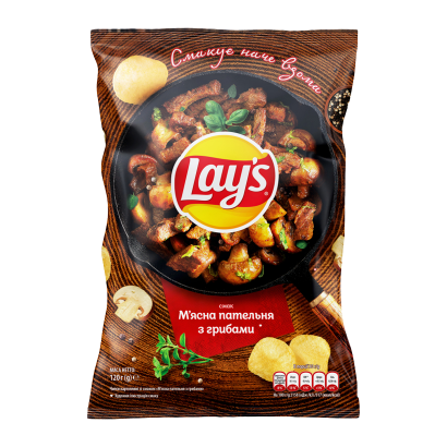 Чипсы Lay's Мясная Пательня с Грибами 120g - Retromagaz