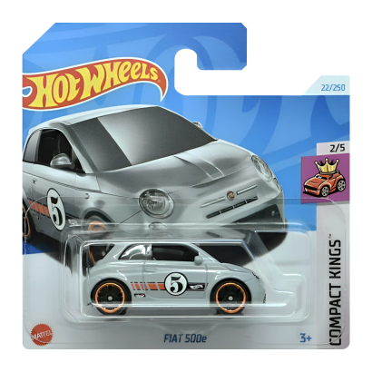 Машинка Базова Hot Wheels Fiat 500e Compact Kings 1:64 HTC18 Grey - Retromagaz