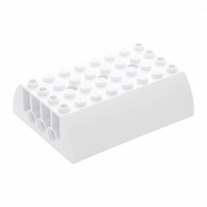 Скос Lego Закругленная Double 6 x 8 x 2 45411 56204 4195061 6021716 6247197 White Б/У