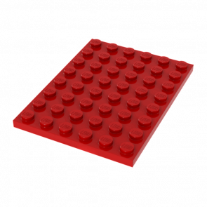 Пластина Lego Звичайна 10шт 6 x 8 3036 303621 Red Б/У