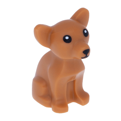 Фигурка Lego Земля Dog Chihuahua with Black Eyes Nose Animals 12888pb01 1 6029295 6102951 Medium Nougat Б/У - Retromagaz