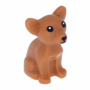 Фигурка Lego Земля Dog Chihuahua with Black Eyes Nose Animals 12888pb01 1 6029295 6102951 Medium Nougat Б/У