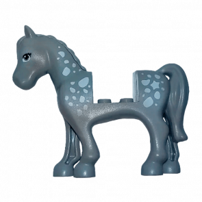 Фігурка Lego Земля Horse Light Bluish Gray Eyes and White Spots Pattern Animals 93083c01pb09 6151588 Light Bluish Grey Б/У