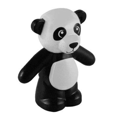 Фігурка Lego Земля Teddy Bear with White Head and Stomach Panda Pattern Animals 98382pb003 1 6057742 6298991 Black Б/У - Retromagaz