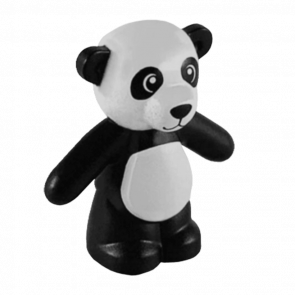 Фігурка Lego Земля Teddy Bear with White Head and Stomach Panda Pattern Animals 98382pb003 1 6057742 6298991 Black Б/У