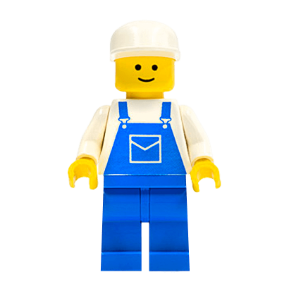 Фигурка Lego People 973pb0201 Overalls Blue with Pocket City ovr011 Б/У - Retromagaz