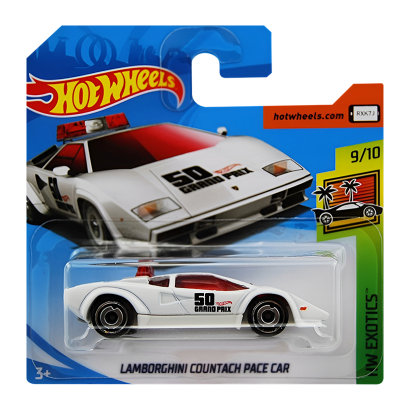 Машинка Базова Hot Wheels Lamborghini Countach Pace Car Exotics 1:64 FJY15 White - Retromagaz