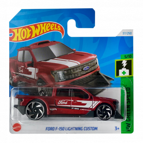 Машинка Базова Hot Wheels Ford F-150 Lightning Custom Green Speed 1:64 HTB82 Dark Red - Retromagaz