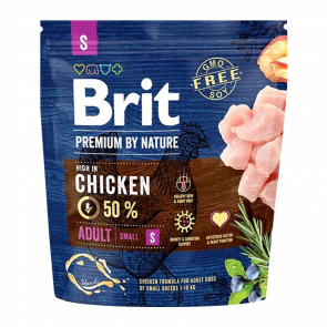 Сухий Корм для Собак Brit Premium Adult S Курка 1kg