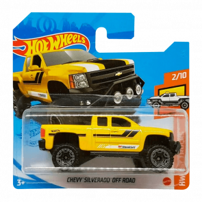 Машинка Базовая Hot Wheels Chevy Silverado Off Road Hot Trucks 1:64 GTC06 Yellow - Retromagaz