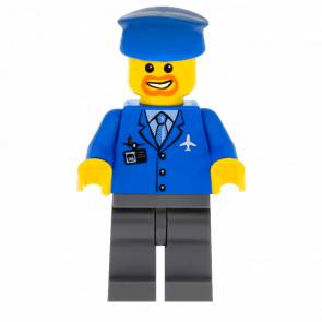 Фигурка Lego Airport 973pb0098 Blue 3 Button Jacket & Tie City air038 Б/У