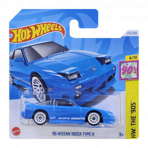 Машинка Базова Hot Wheels '96 Nissan 180SX Type X The `90S 1:64 HTB08 Blue - Retromagaz