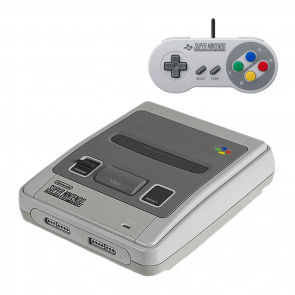 Набор Консоль Nintendo SNES FAT Europe Light Grey Б/У + Геймпад Проводной Grey 2.2m Б/У