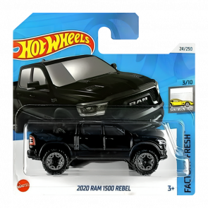 Машинка Базова Hot Wheels 2020 Ram 1500 Rebel Factory Fresh 1:64 HTD63 Black - Retromagaz