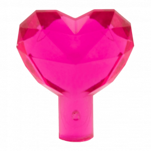 Скеля Lego Коштовність Heart Shaped 1 x 1 15745 28682 6058337 6240042 Trans-Dark Pink 20шт Б/У