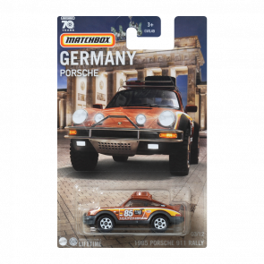 Тематична Машинка Matchbox 1985 Porsche 911 Rally Germany 1:64 GWL49/HPC58 Brown - Retromagaz