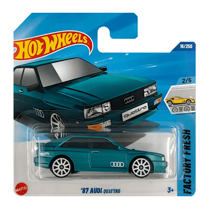 Машинка Базовая Hot Wheels '87 Audi quattro Factory Fresh 1:64 HYW72 Green - Retromagaz