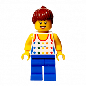 Фигурка Lego People 973pb0567 Shirt with Female Rainbow Stars Pattern City cty0233a Б/У