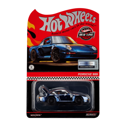 Машинка Premium Hot Wheels Porsche 959 Red Line Club RLC 1:64 JCP15 Blue - Retromagaz