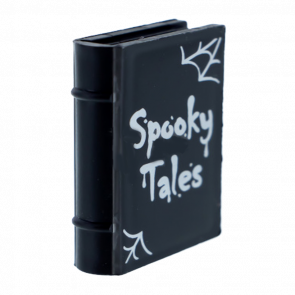 Книга Lego Book 2 x 3 with Silver Spider Webs and 'Spooky Tales' Pattern 33009pb053 6159730 Black Б/У - Retromagaz