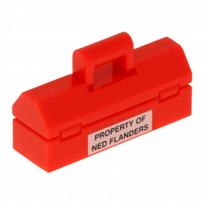 Хоз. Инвентарь Lego Toolbox with Black 'PROPERTY OF NED FLANDERS' 98368pb001 6064736 Red Б/У