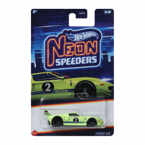 Тематична Машинка Hot Wheels Ford GT Neon Speeders 1:64 HLH72/HRW77 Yellow - Retromagaz