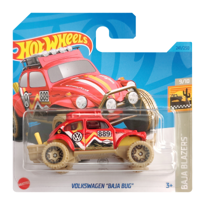 Машинка Базовая Hot Wheels Volkswagen "Baja Bug" Treasure Hunts Baja Blazers 1:64 HKK93 Red - Retromagaz