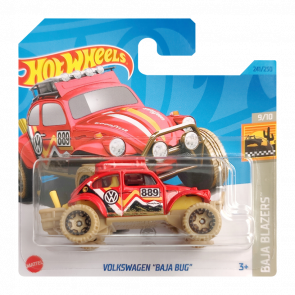 Машинка Базовая Hot Wheels Volkswagen "Baja Bug" Treasure Hunts Baja Blazers 1:64 HKK93 Red